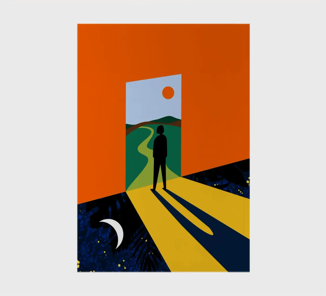 The Path Ahead, Abstract Bold Future Concept People notebook by 83oranges