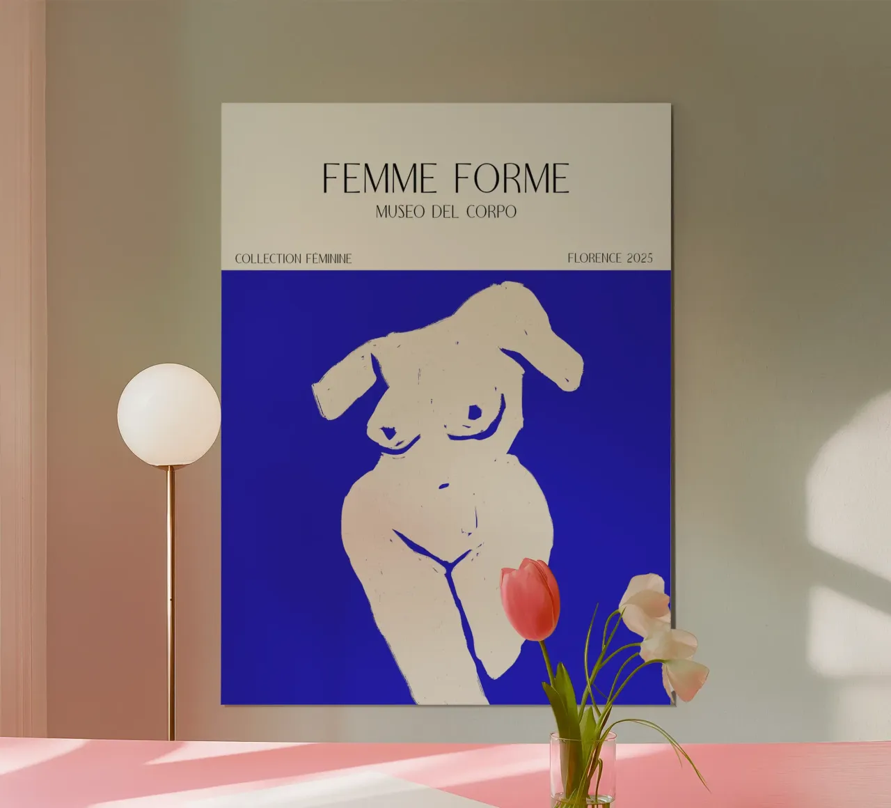 Femme Forme No 08 poster con marco de madera de treechild