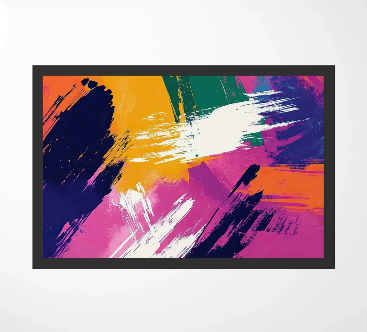 The landscape of abstraction doormat by Nikis Art Studio