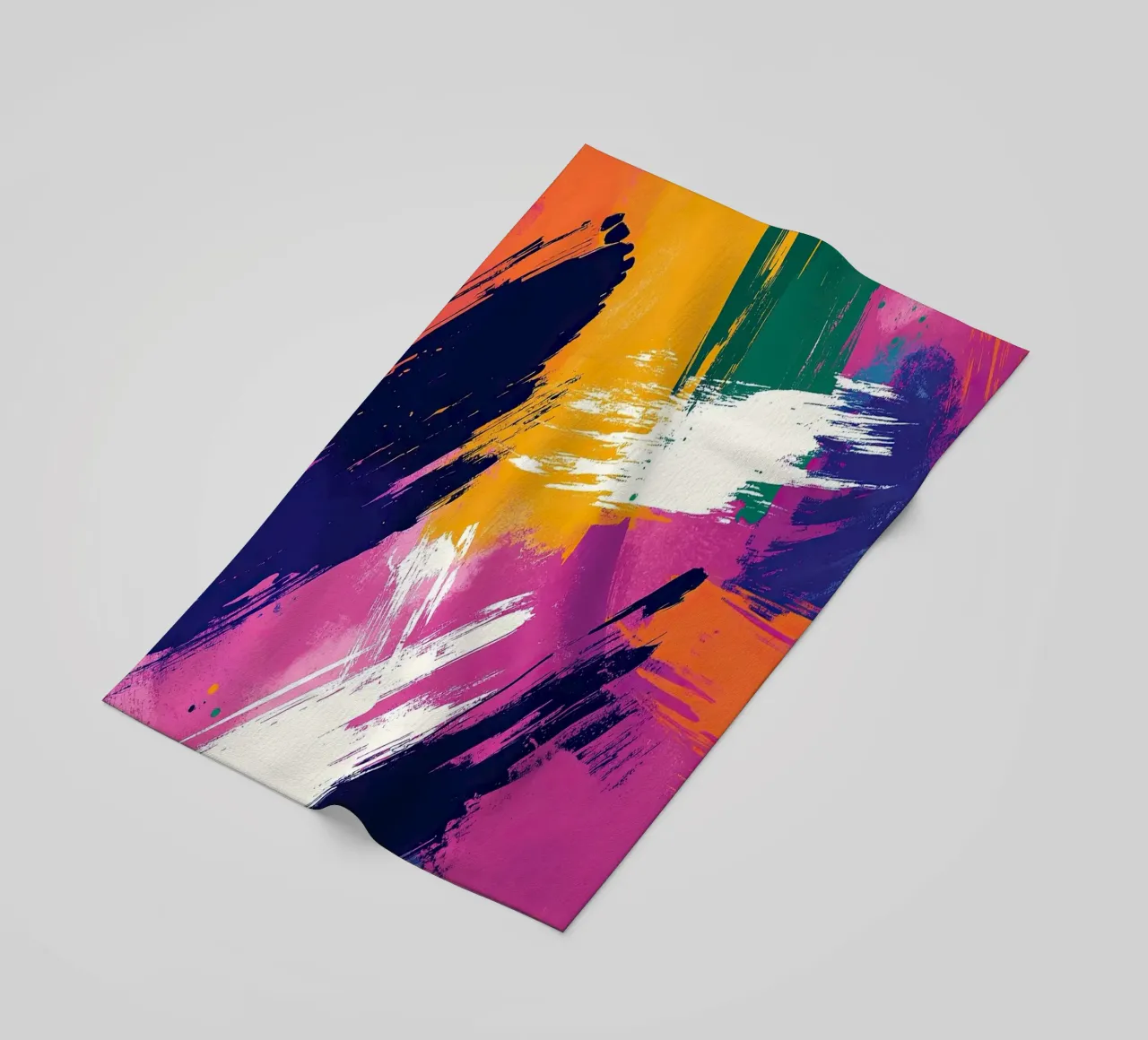 The landscape of abstraction beach towel by Nikis Art Studio