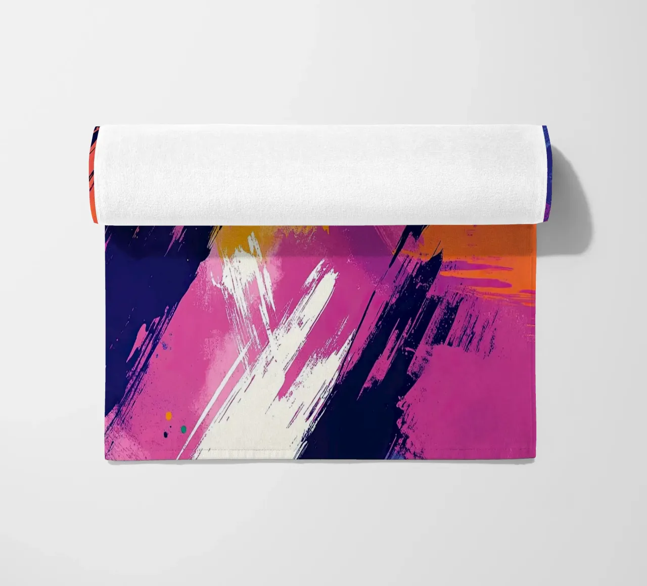 The landscape of abstraction beach towel by Nikis Art Studio