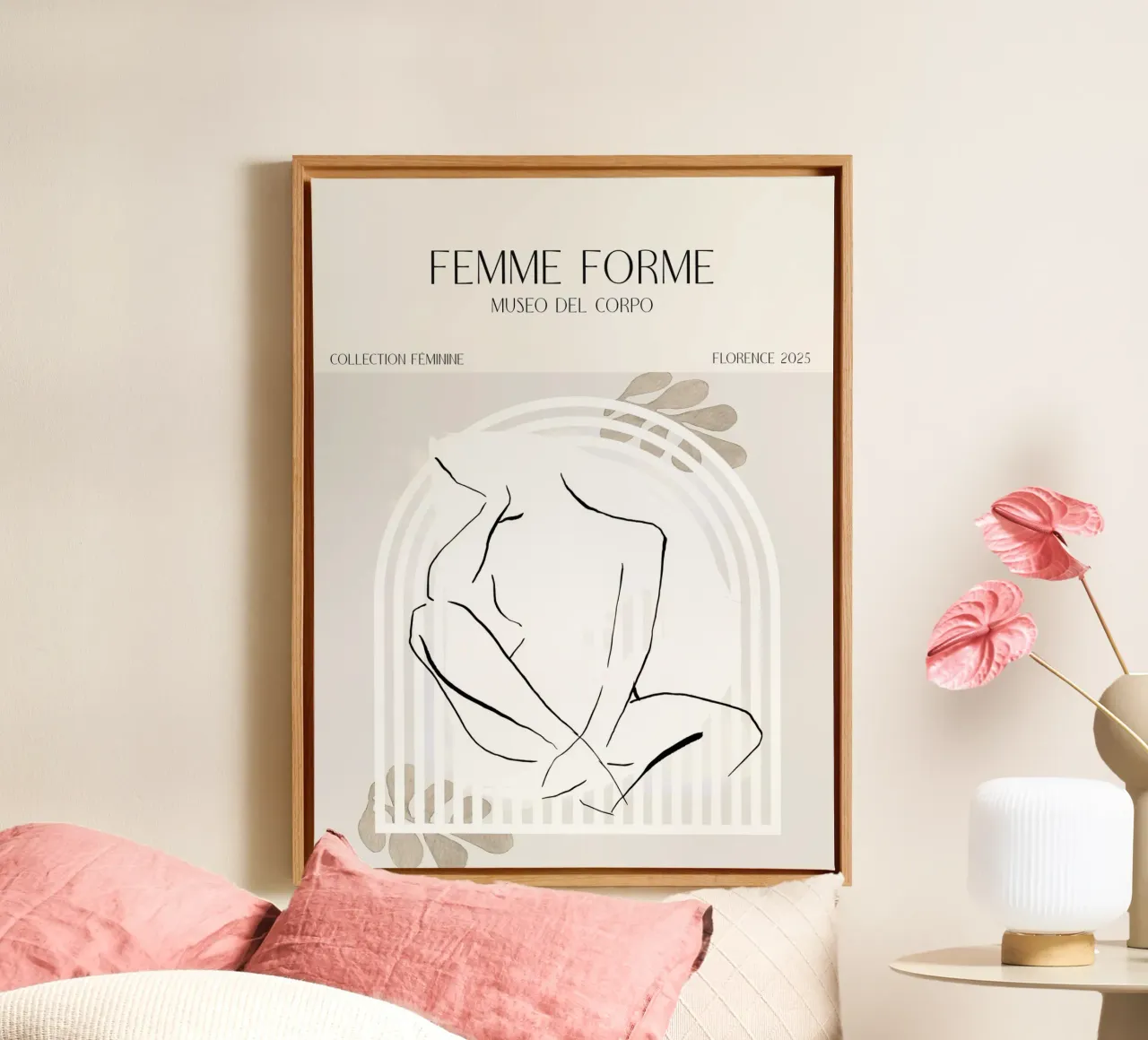 Femme Forme No 10 tela con Cornice a cassetta da treechild