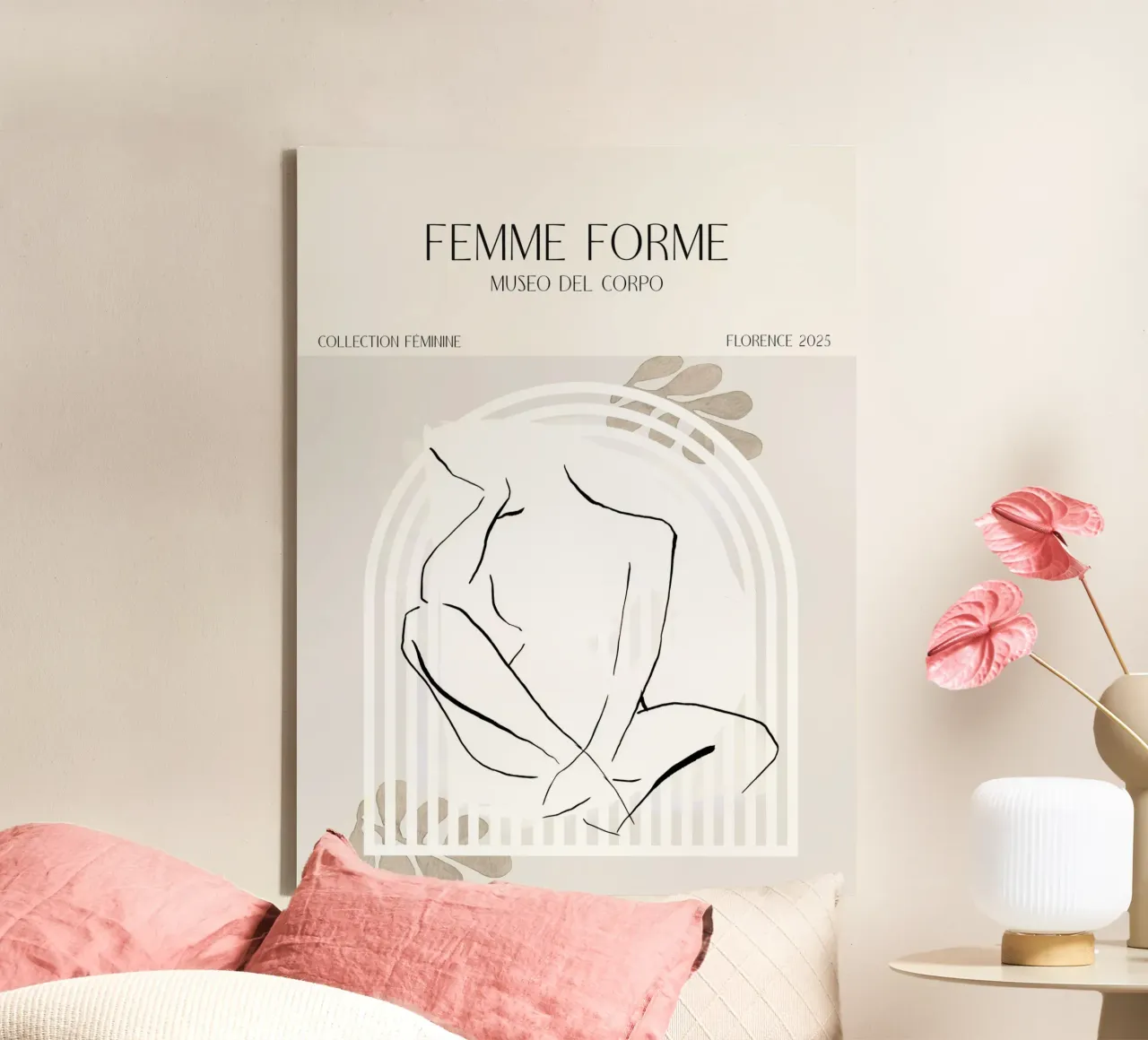 Femme Forme No 10 tela con Cornice a cassetta da treechild