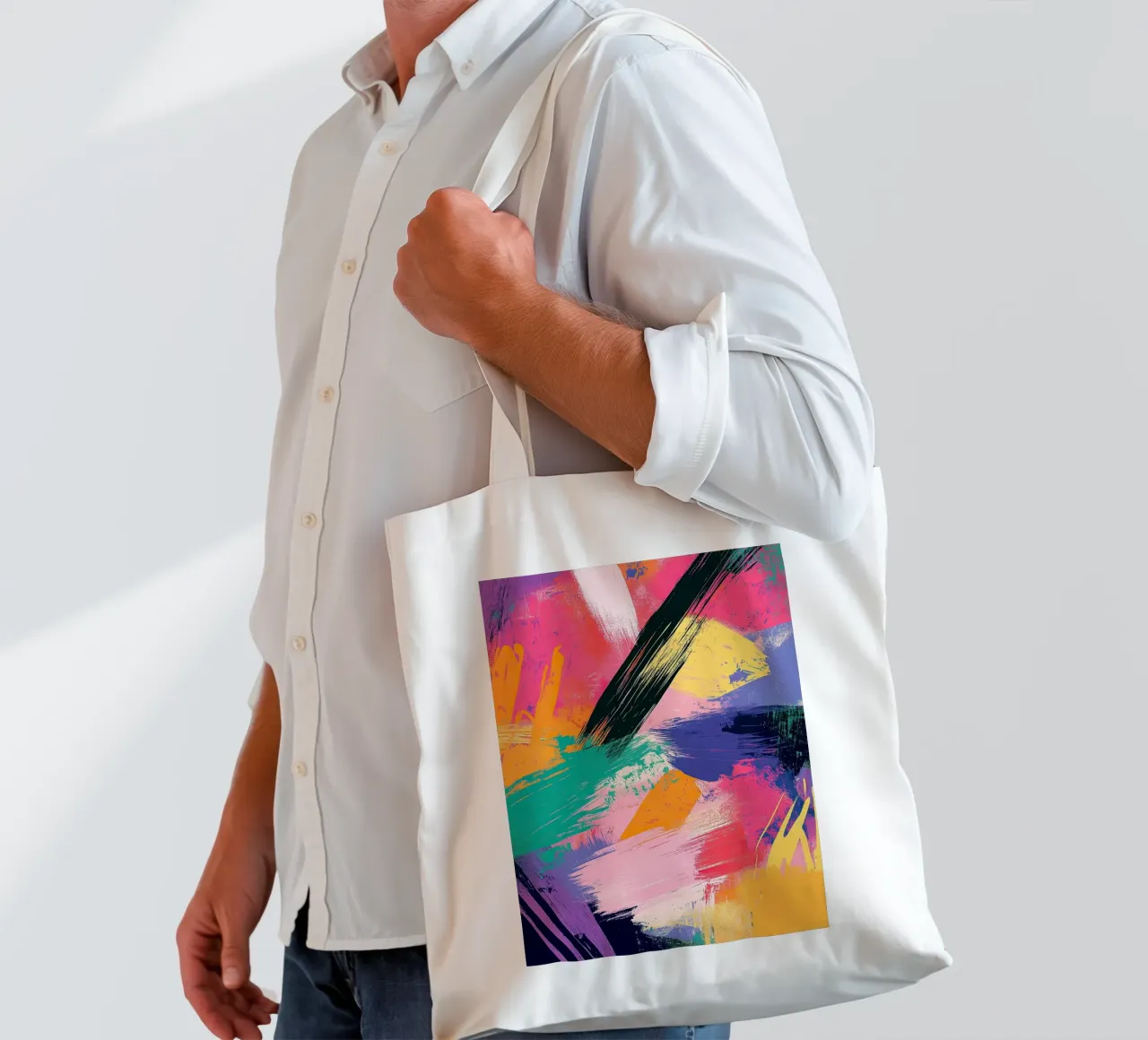 L'infinità delle possibilità borsa in juta da Nikis Art Studio