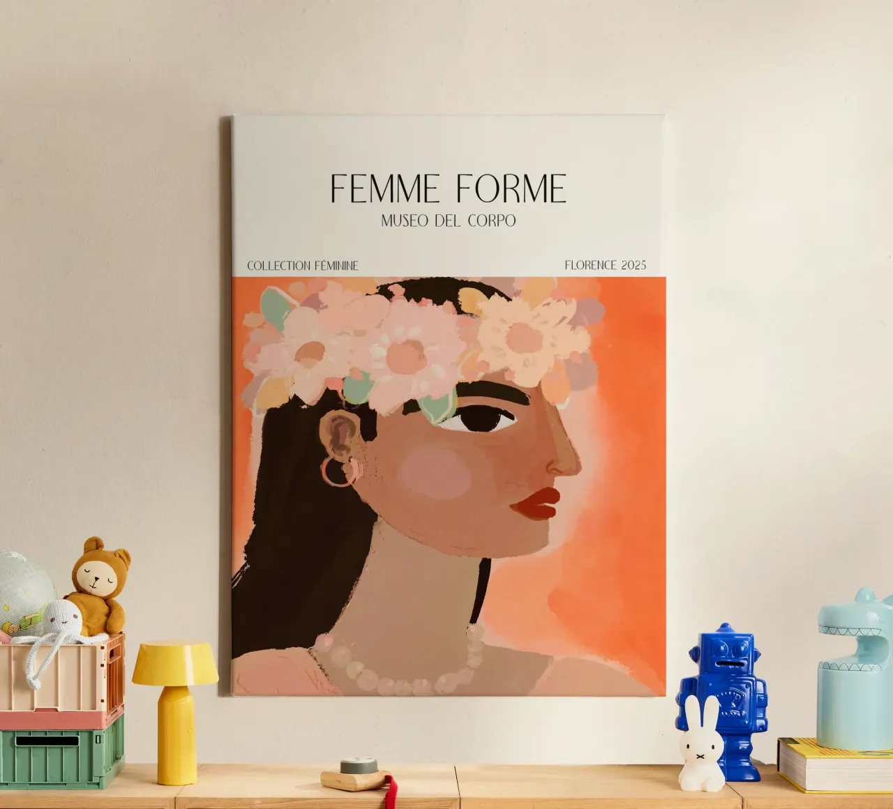 Femme Forme No 11 tela con Cornice a cassetta da treechild