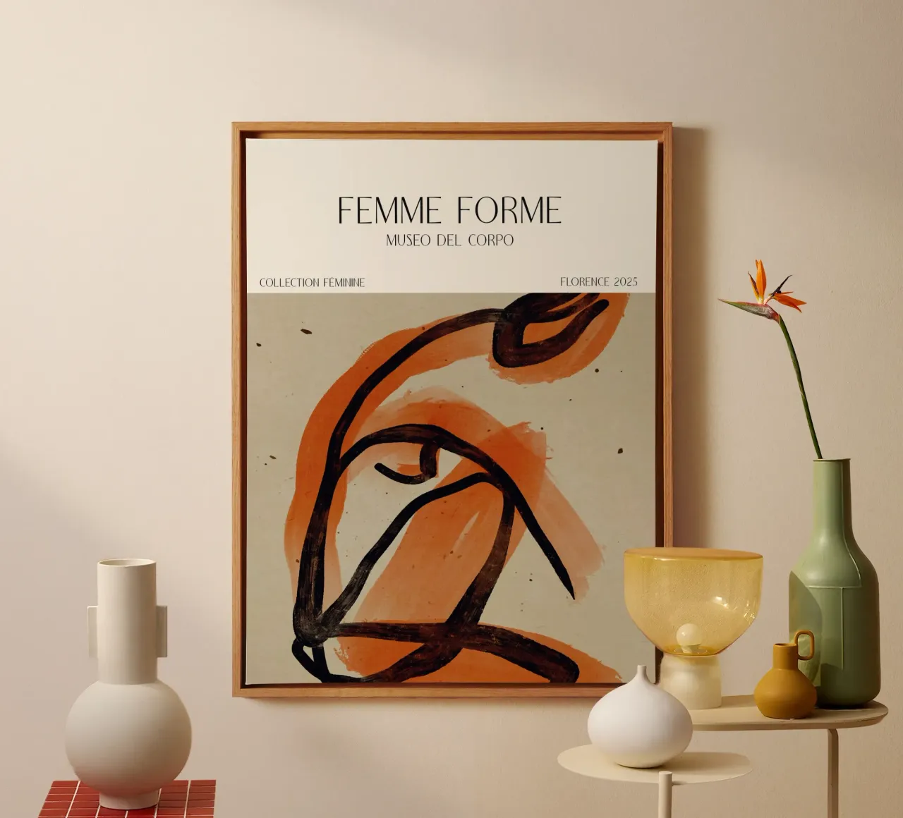 Femme Forme No 12 tela con Cornice a cassetta da treechild