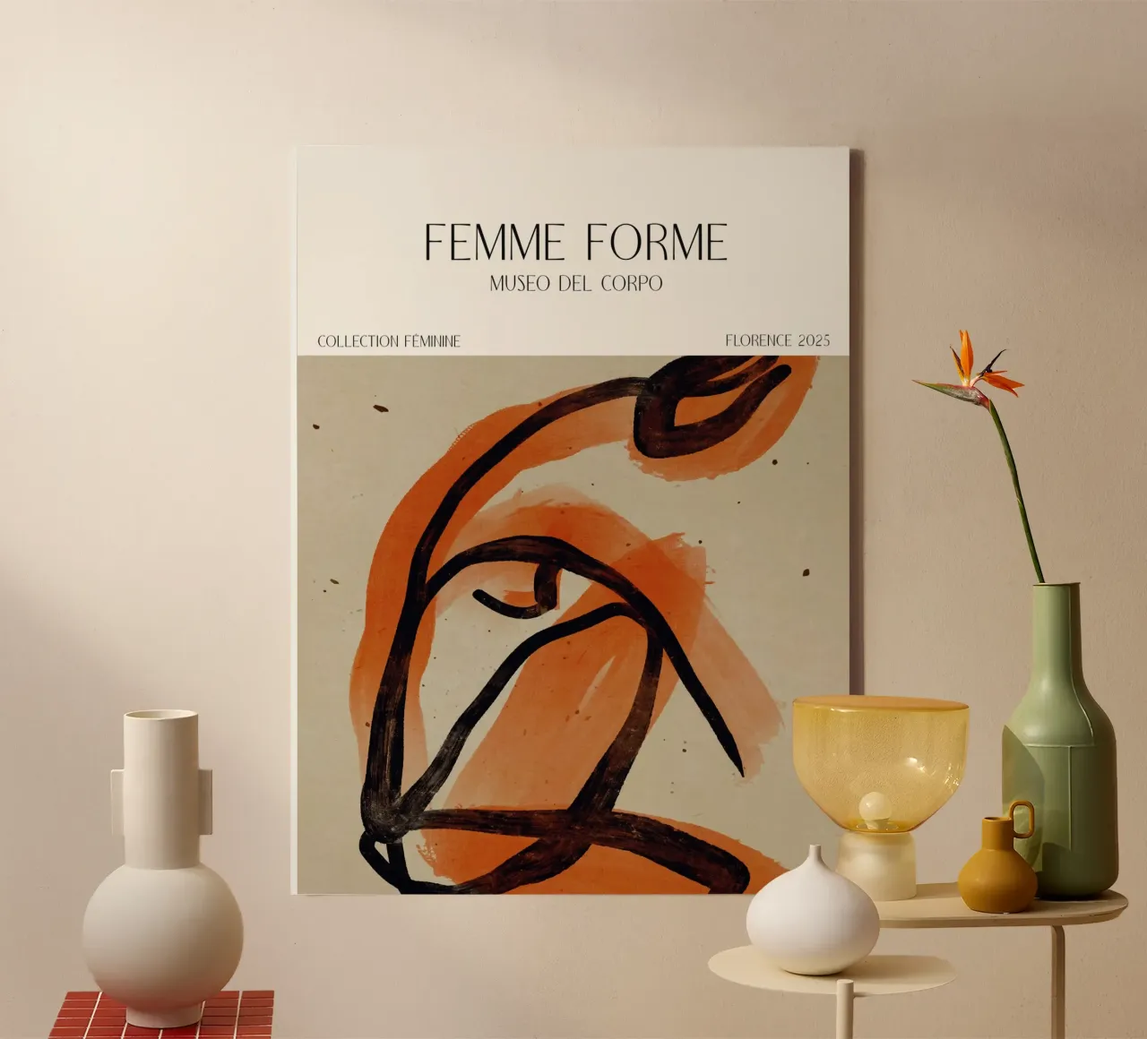 Femme Forme No 12 tela con Cornice a cassetta da treechild