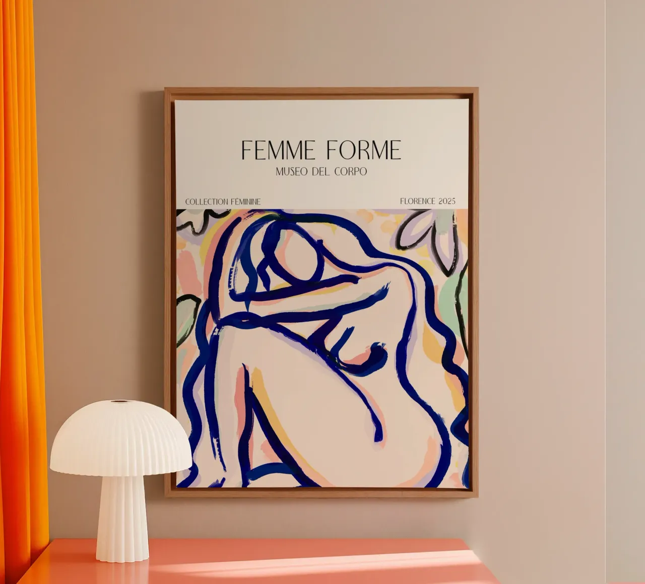 Femme Forme No 13 tela con Cornice a cassetta da treechild