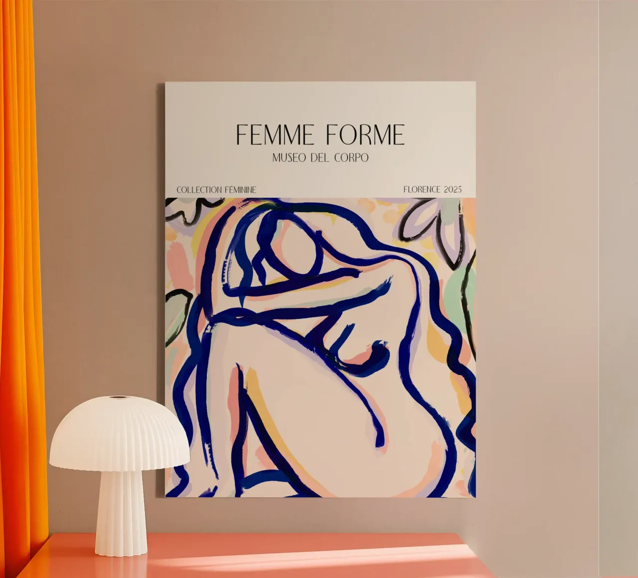 Femme Forme No 13 tela con Cornice a cassetta da treechild