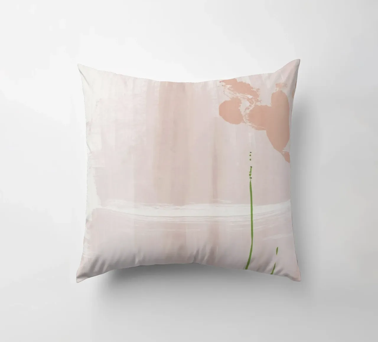 Soft Pink Abstraction decorative cushion by NouveauPrints
