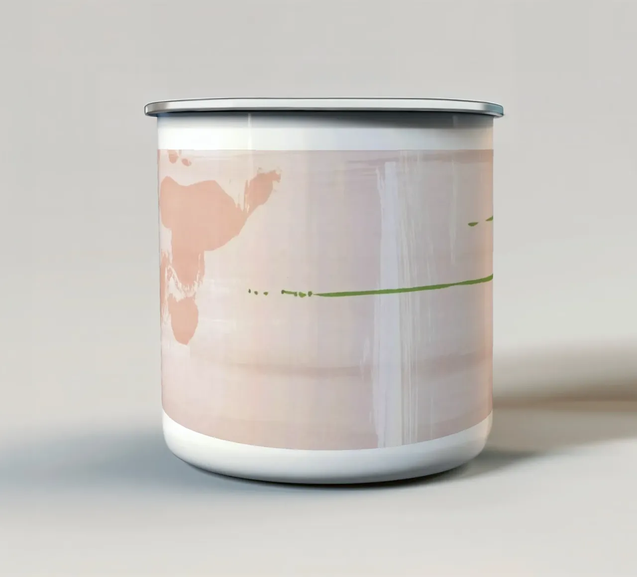 Astrazione rosa tenue tazza in smalto da NouveauPrints