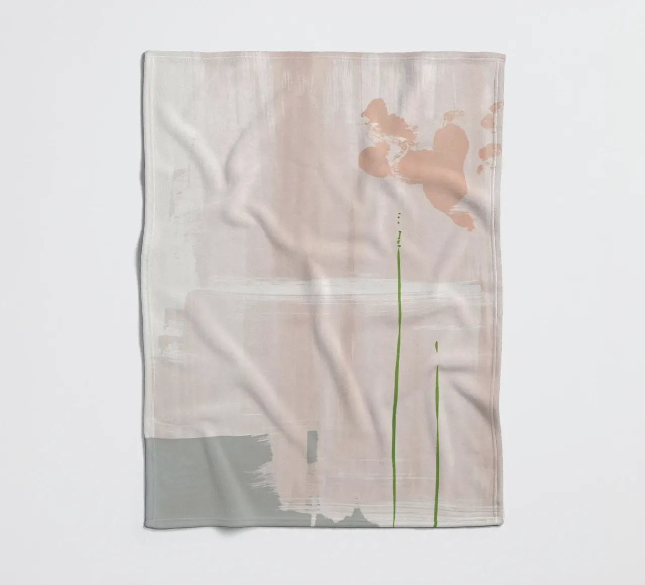 Soft Pink Abstraction fleece blanket by NouveauPrints