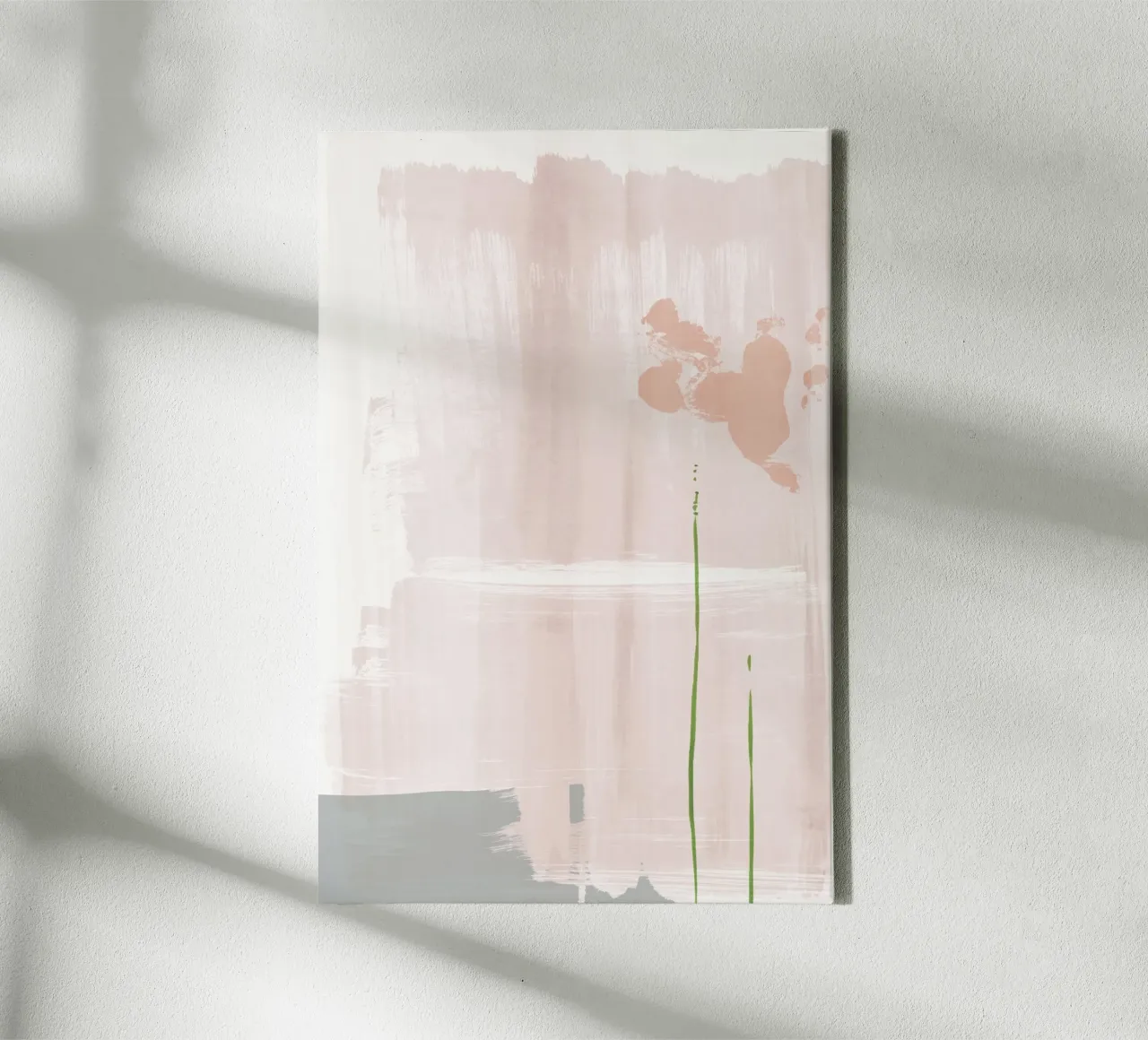 Soft Pink Abstraction canvas by NouveauPrints