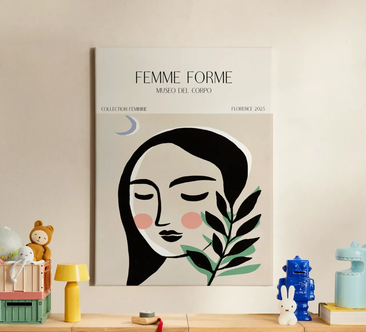 Femme Forme No 15 tela con Cornice a cassetta da treechild