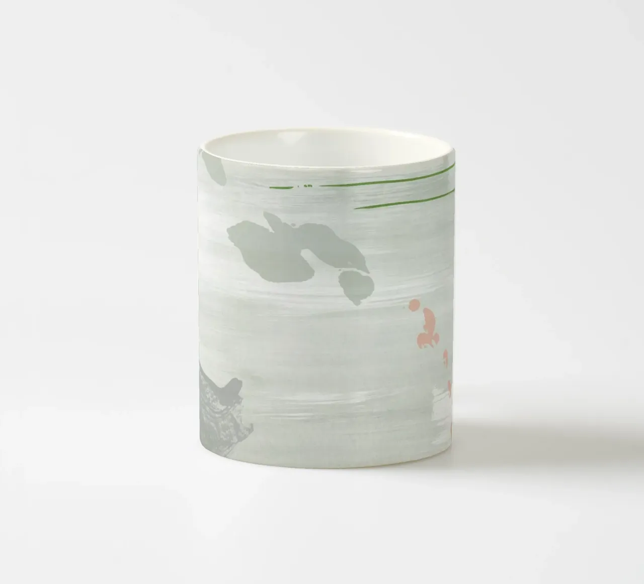 Light Grey Abstraction ceramic mug by NouveauPrints