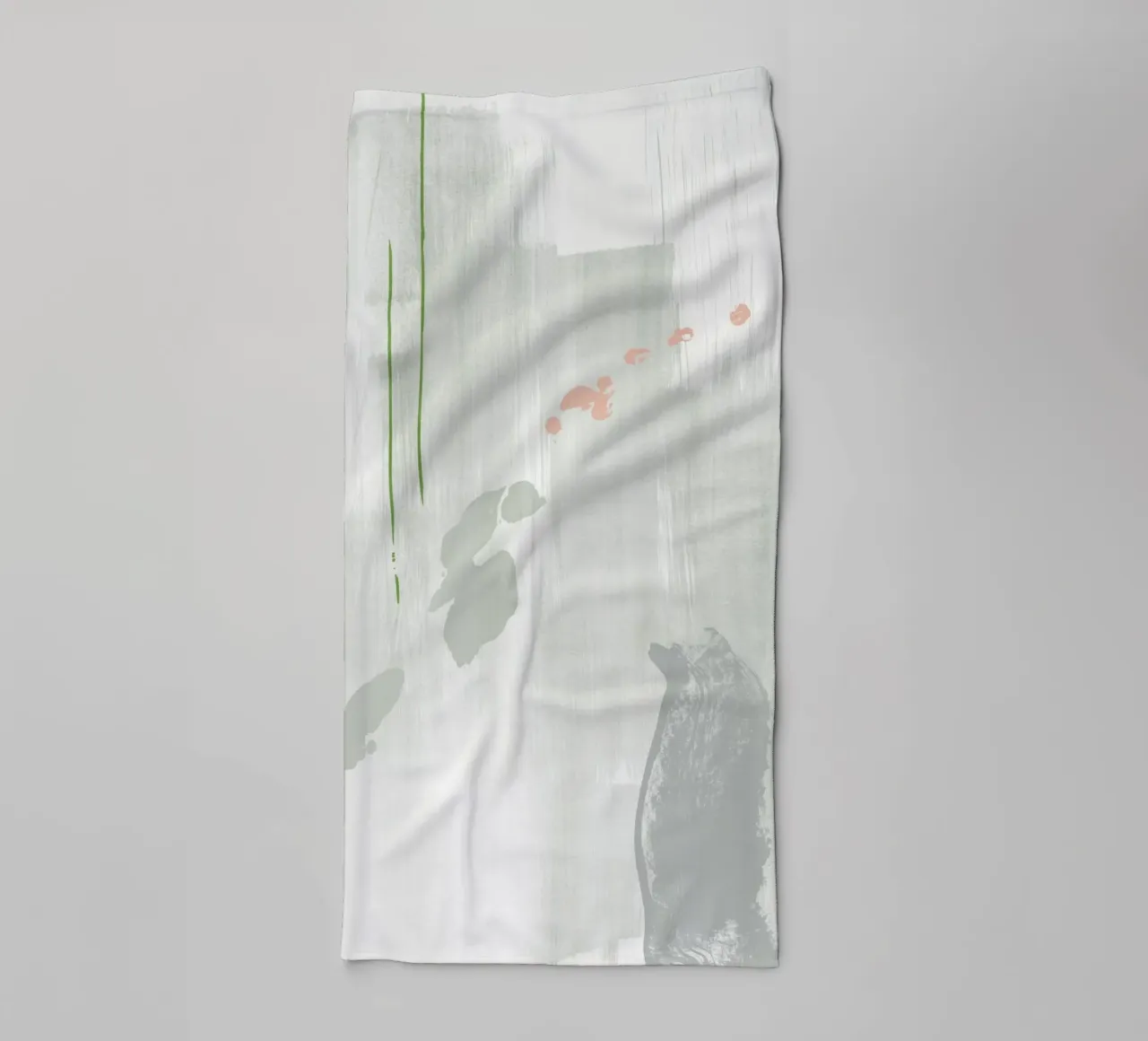 Light Grey Abstraction towel by NouveauPrints