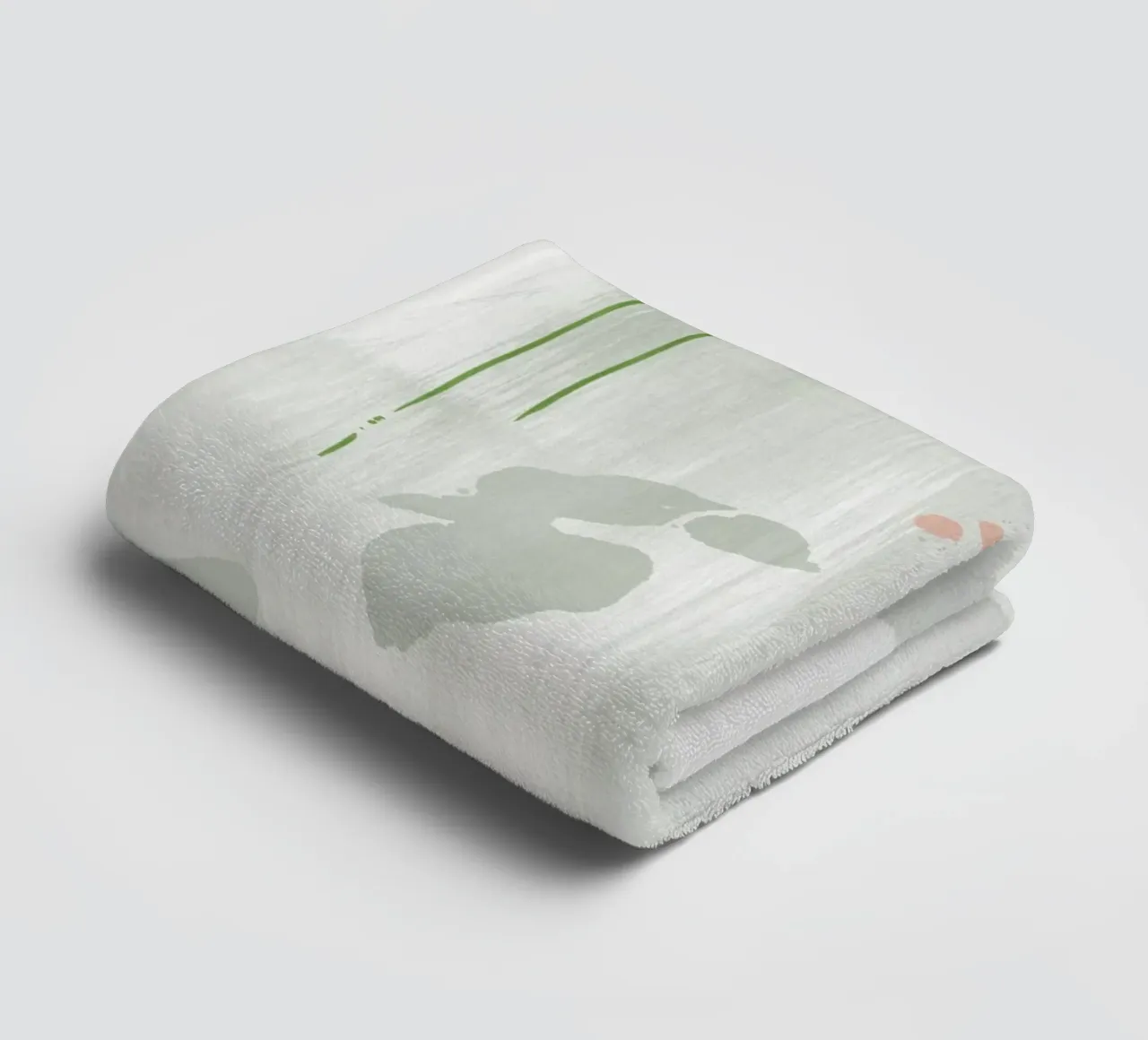 Light Grey Abstraction towel by NouveauPrints