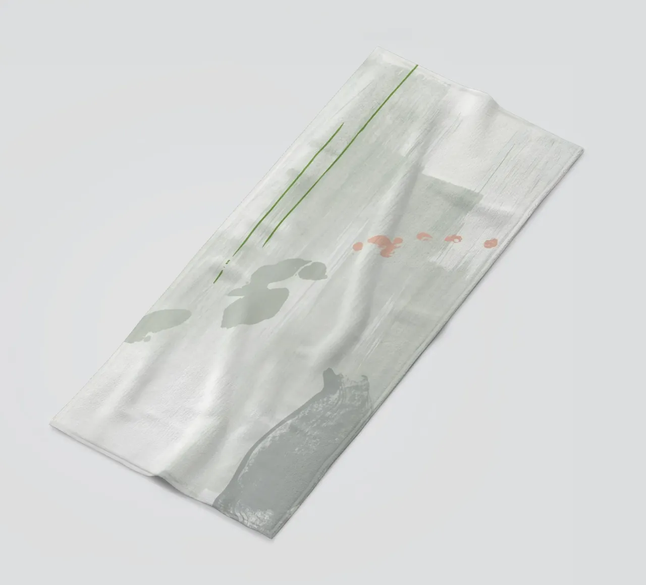 Light Grey Abstraction beach towel by NouveauPrints