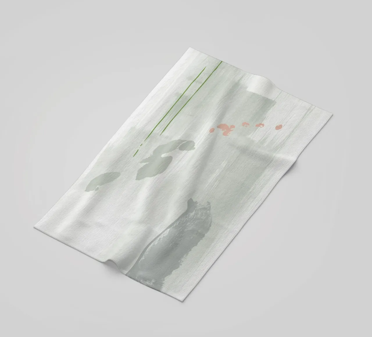 Light Grey Abstraction beach towel by NouveauPrints