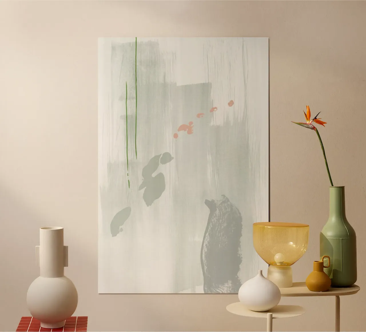 Light Grey Abstraction hahnemühle by NouveauPrints