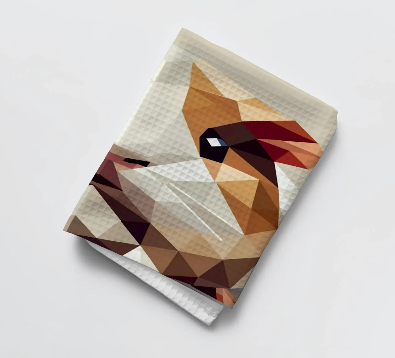 Cochon d'Inde géométrique - Charmant art polygonal torchon de namosh