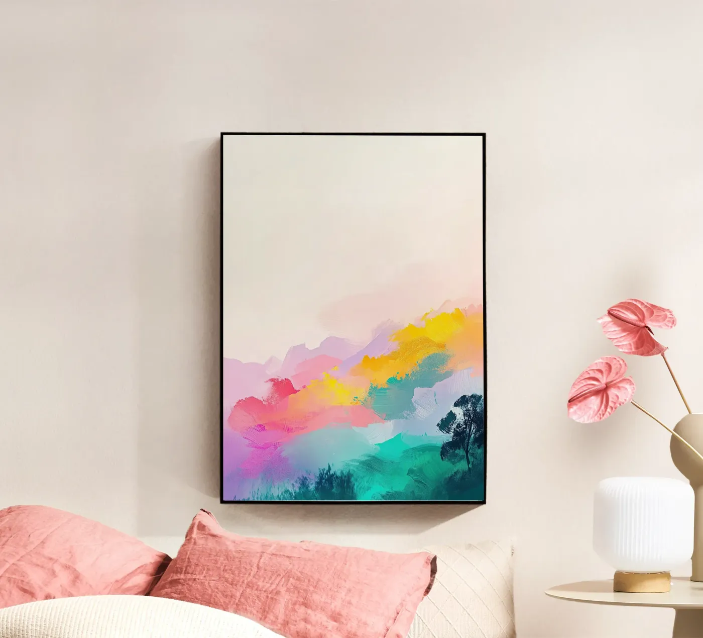 Pastellharmonie Acryl-Glas von Nikis Art Studio