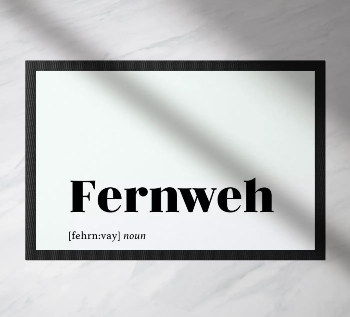 Fernweh doormat by daylight design studio