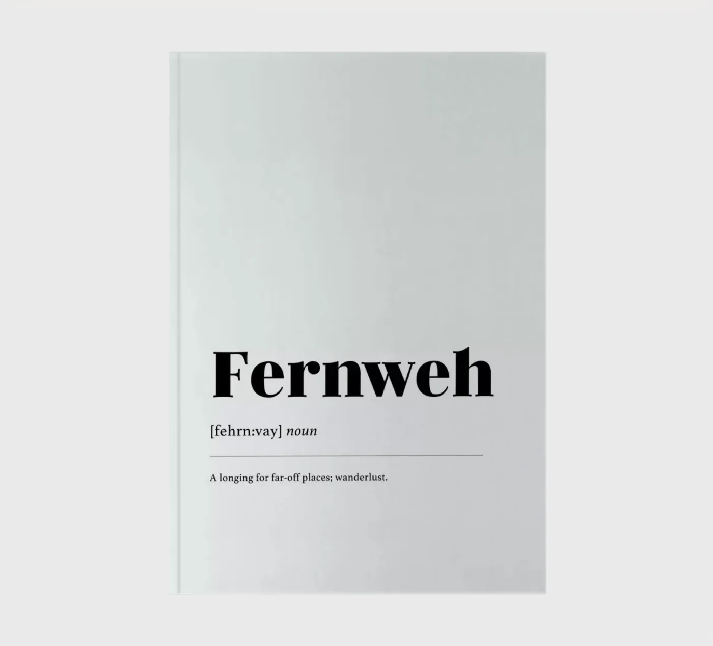 Fernweh notebook by daylight design studio