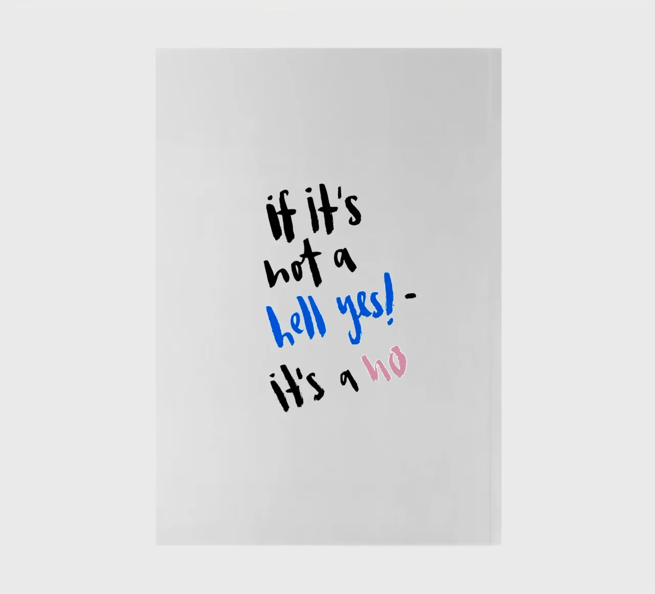 Hell Yes notebook by Brushmeetspaper
