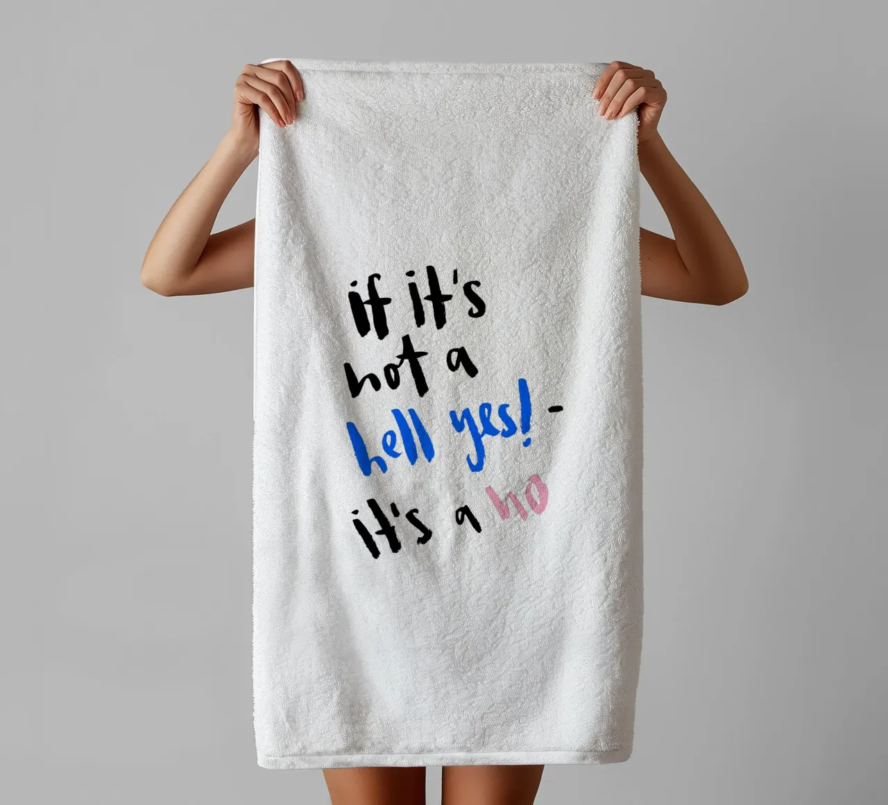 Hell Yes towel by Brushmeetspaper