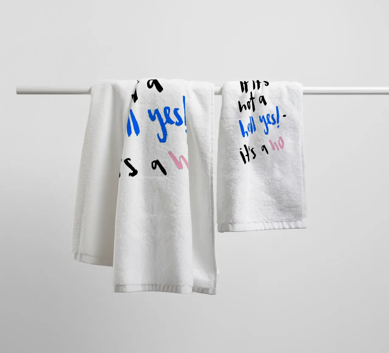 Hell Yes towel by Brushmeetspaper