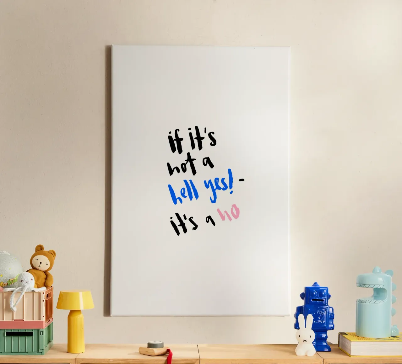 Hell Yes tela da Brushmeetspaper