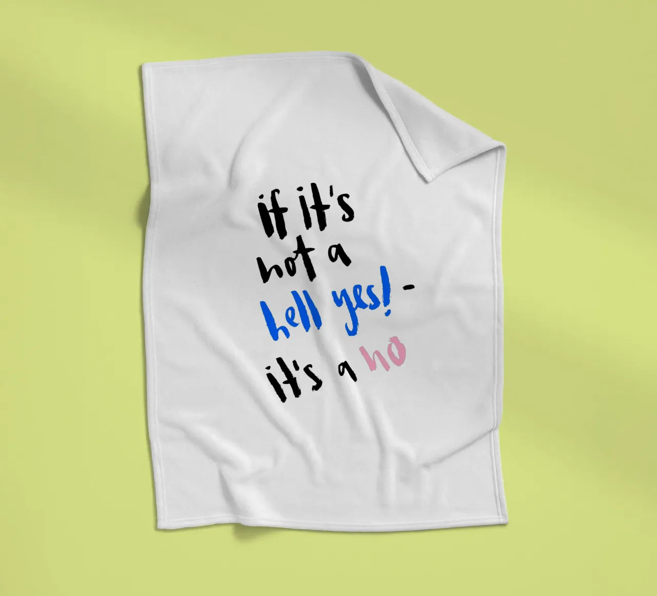 Hell Yes Fleecedecke von Brushmeetspaper