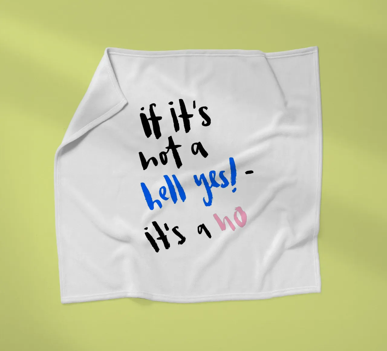 Hell Yes Fleecedecke von Brushmeetspaper