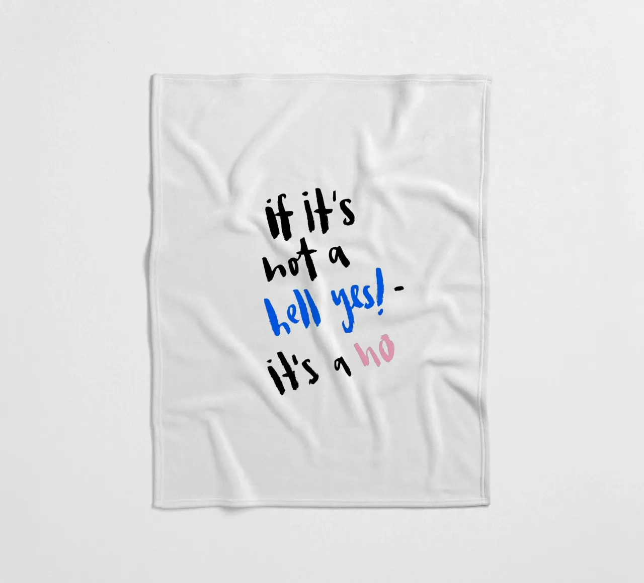 Hell Yes Fleecedecke von Brushmeetspaper