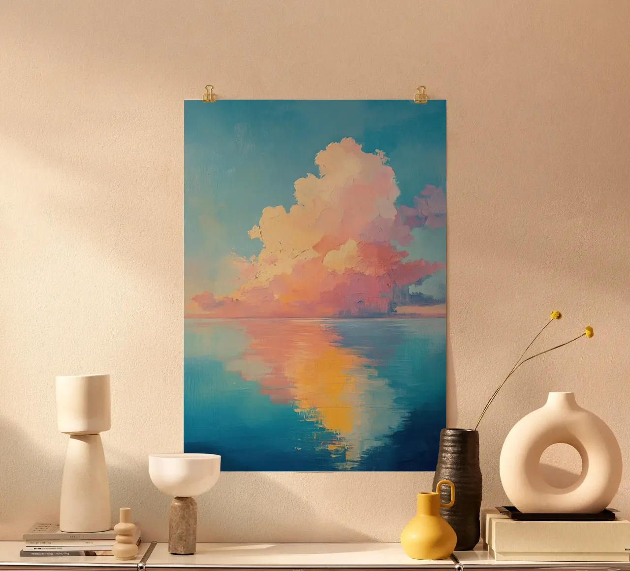 Pink-blue dream poster by Nikis Art Studio