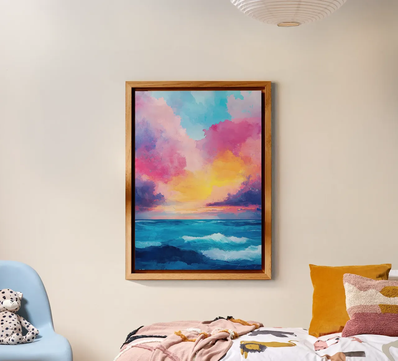 Gioco di colori in riva al mare alluminio dibond da Nikis Art Studio