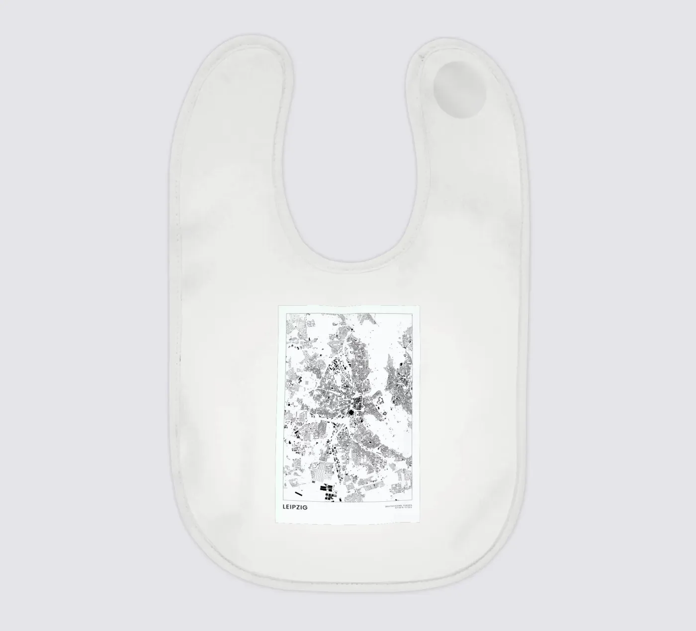 Leipzig baby bib by The Cartography Collection