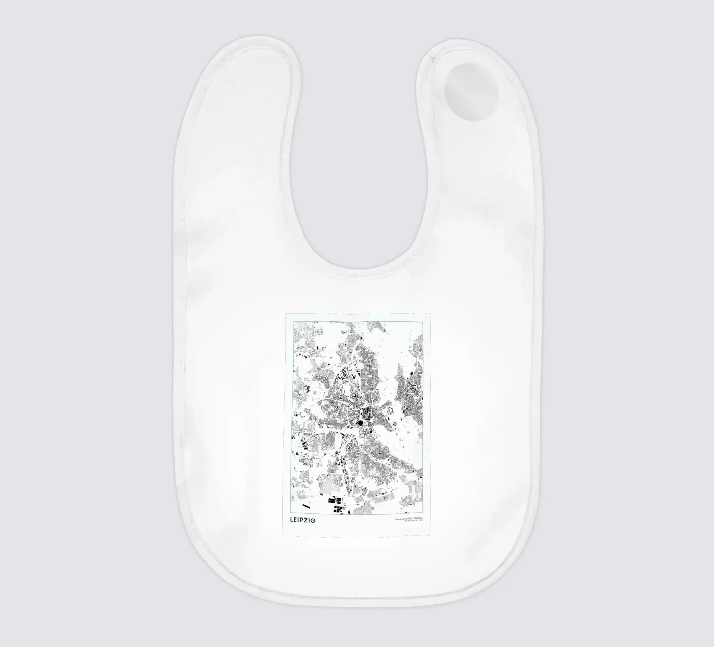 Leipzig baby bib by The Cartography Collection