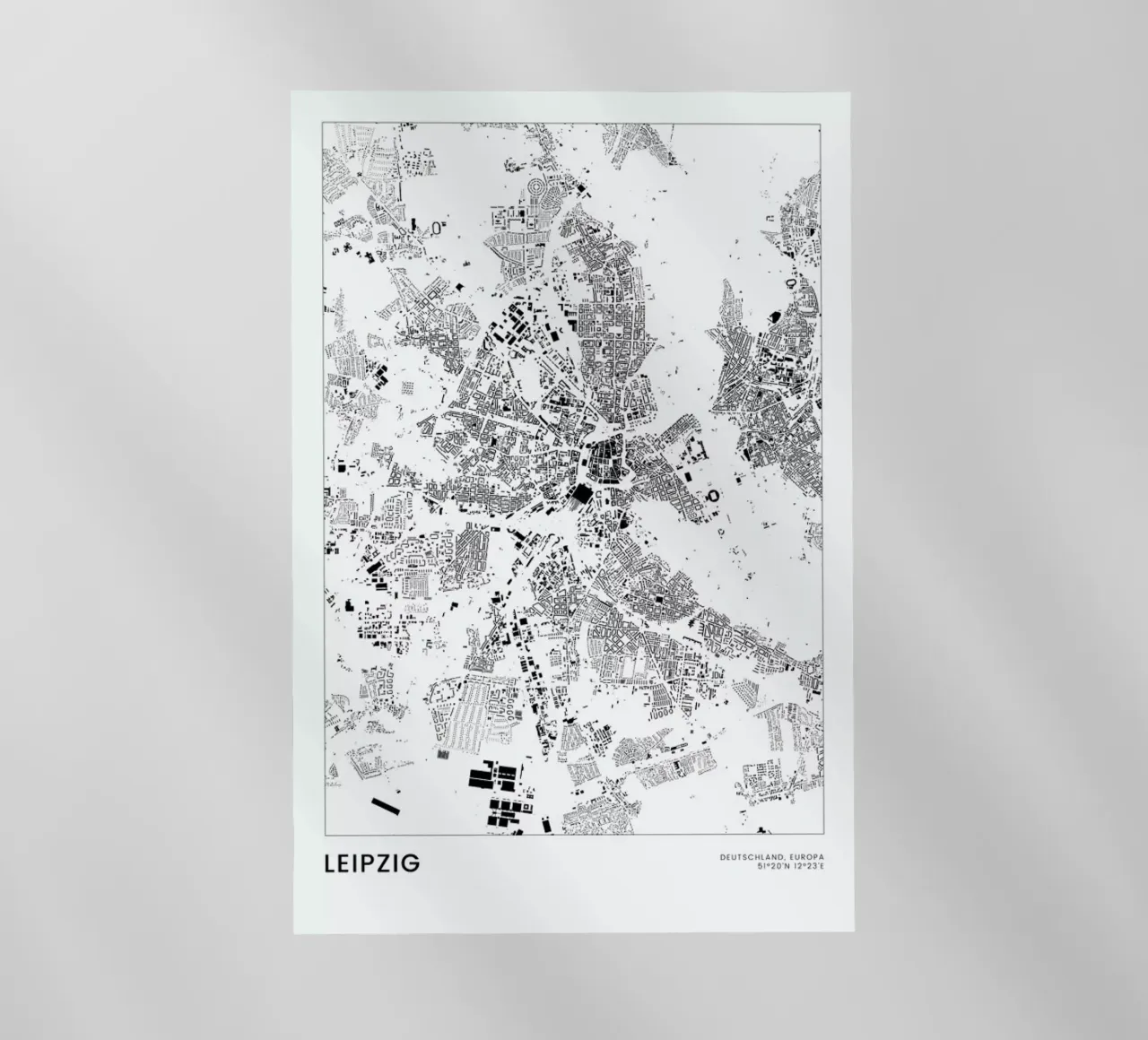 Leipzig pellicola backlit da The Cartography Collection