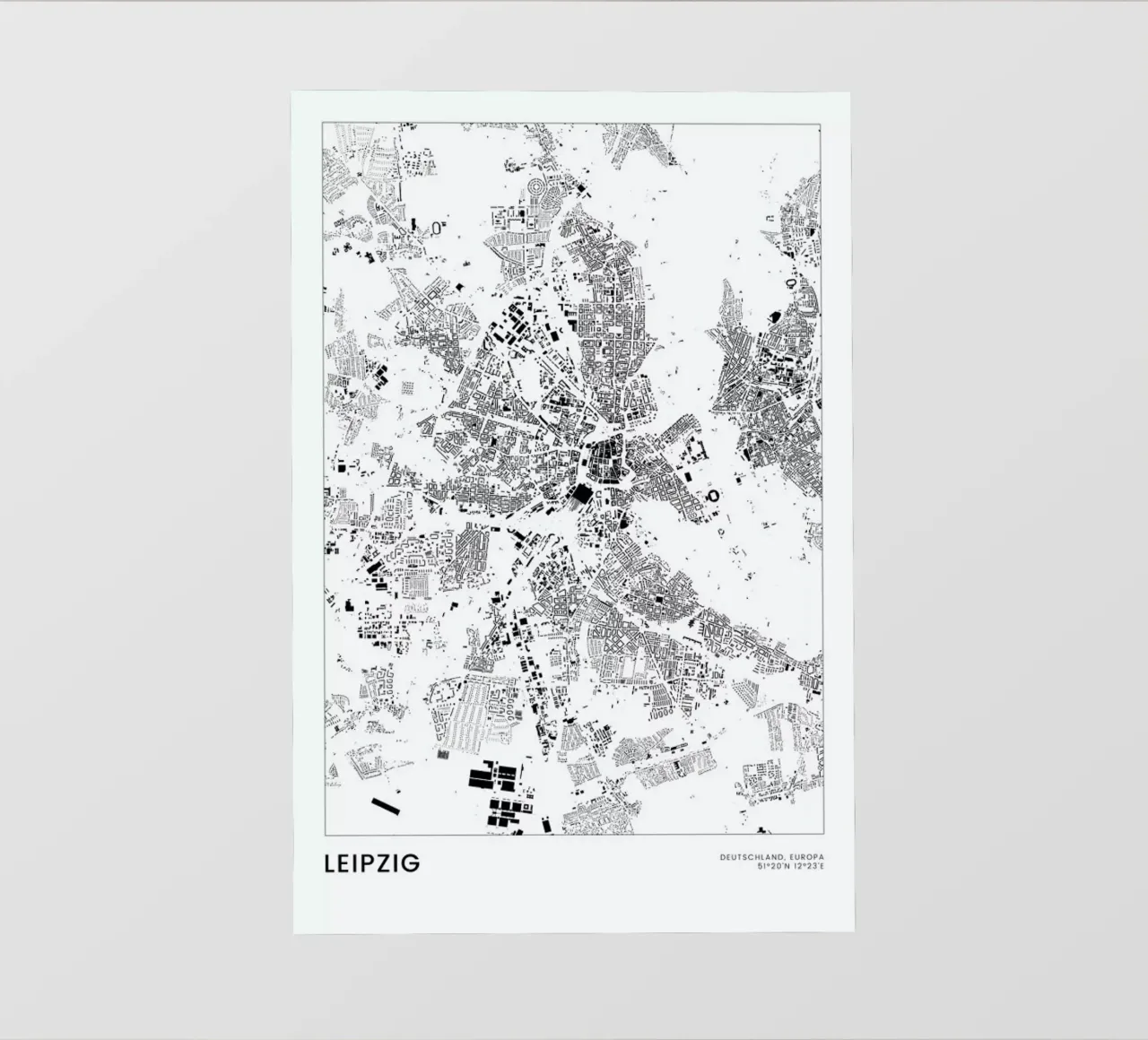 Leipzig pellicola backlit da The Cartography Collection
