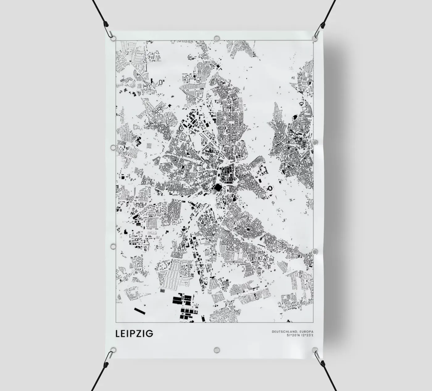 Leipzig telo in pvc da The Cartography Collection