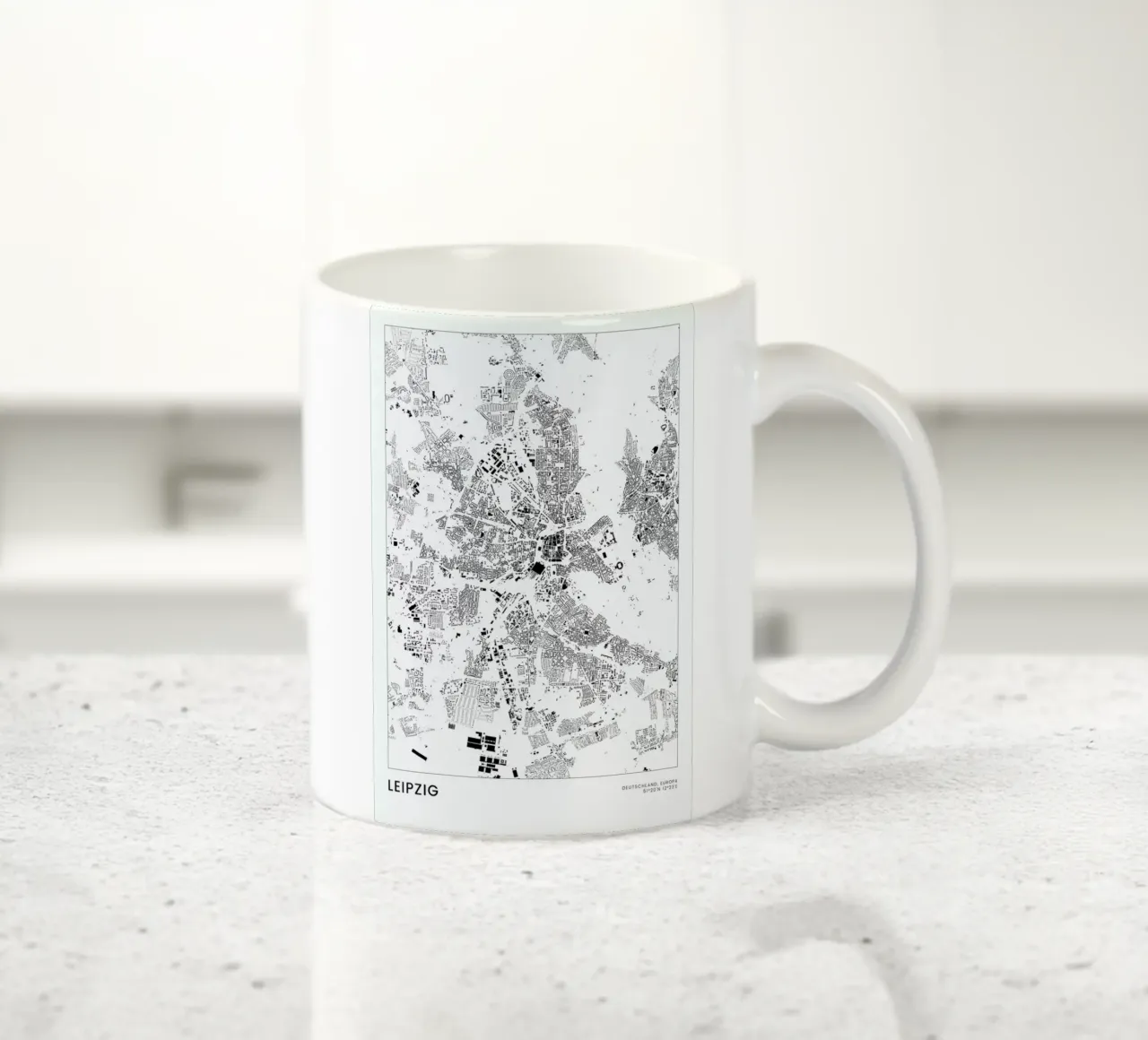 Leipzig tazza in ceramica da The Cartography Collection