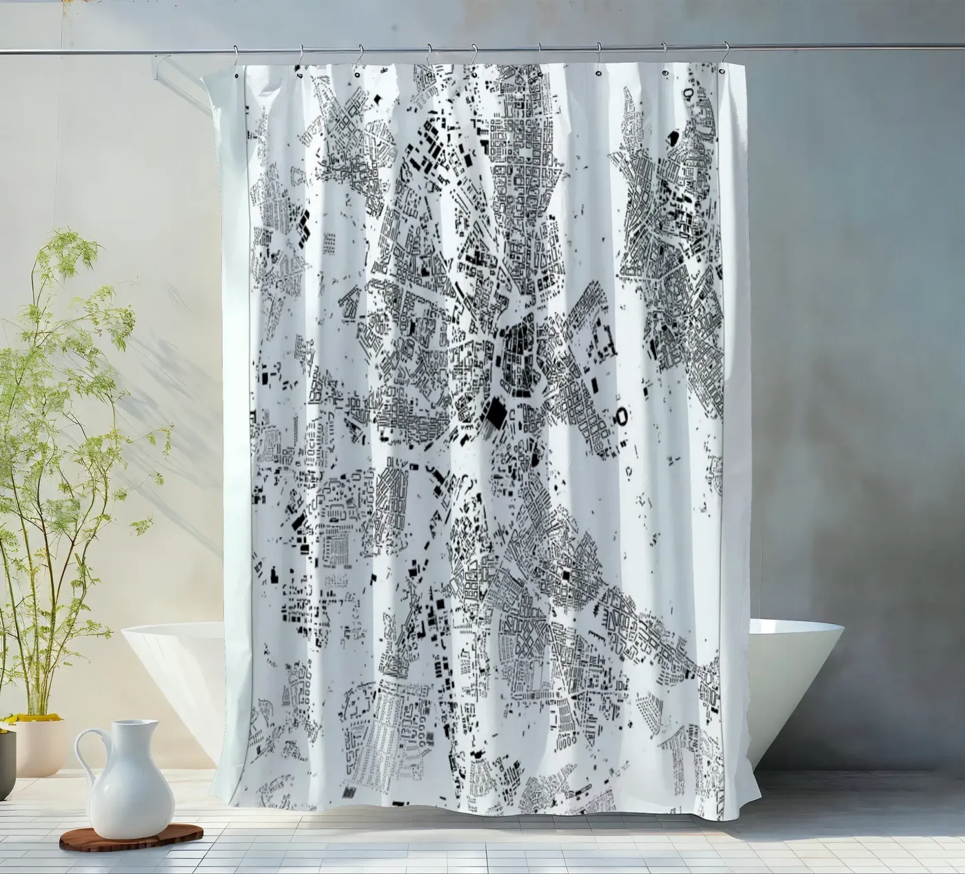 Leipzig Duschvorhang von The Cartography Collection