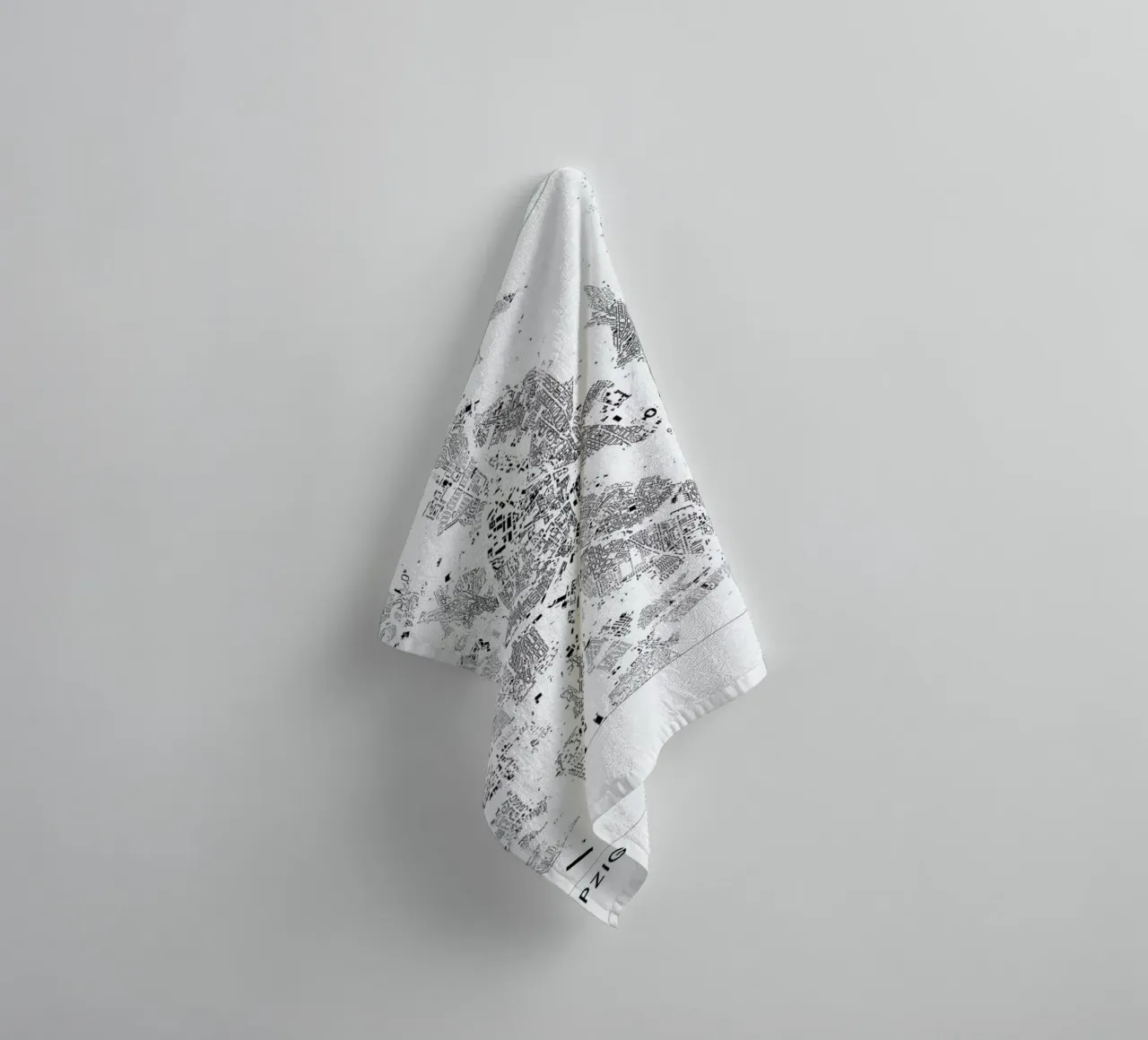 Leipzig badhanddoek van The Cartography Collection