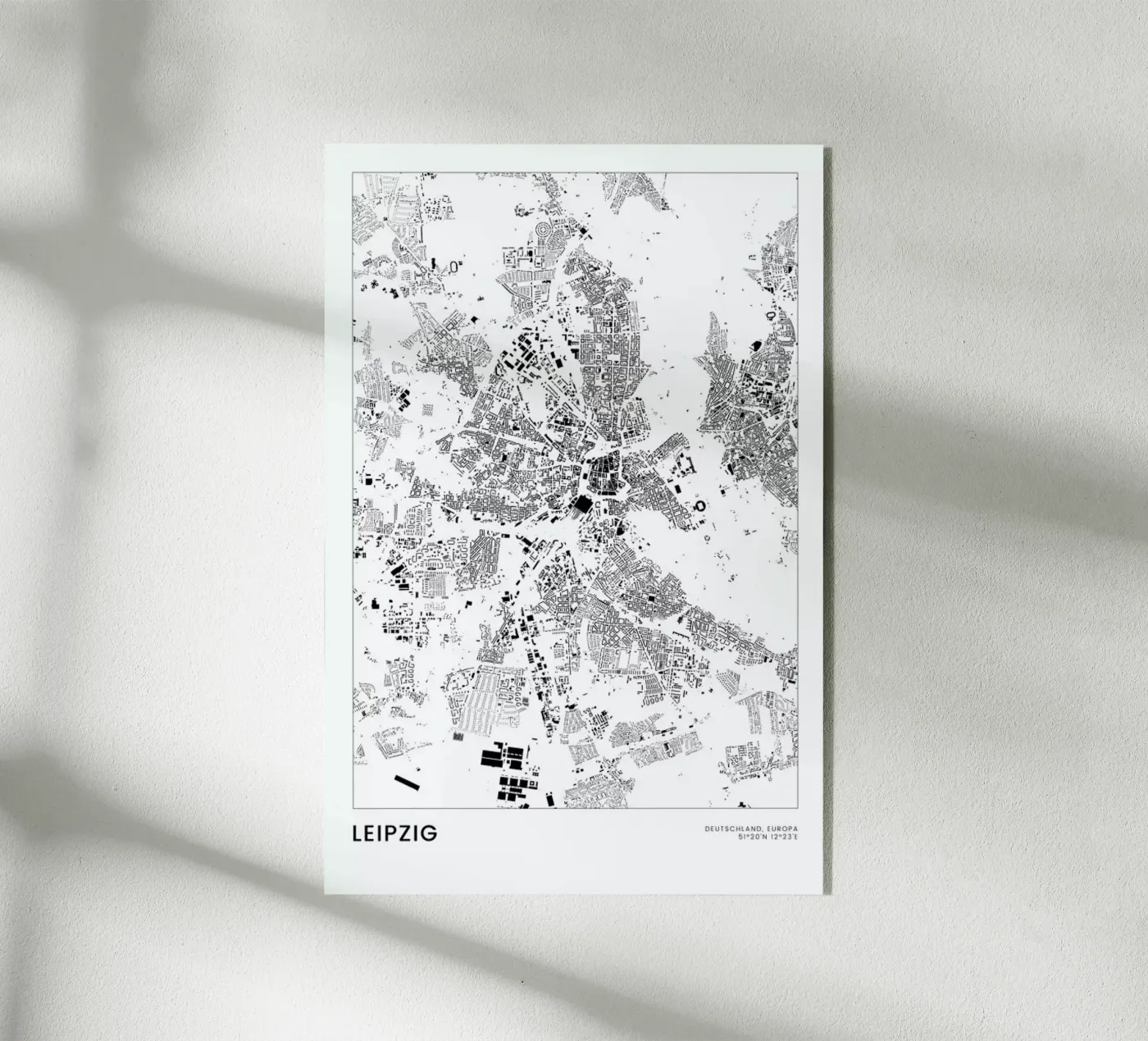 Leipzig plexiglas de The Cartography Collection