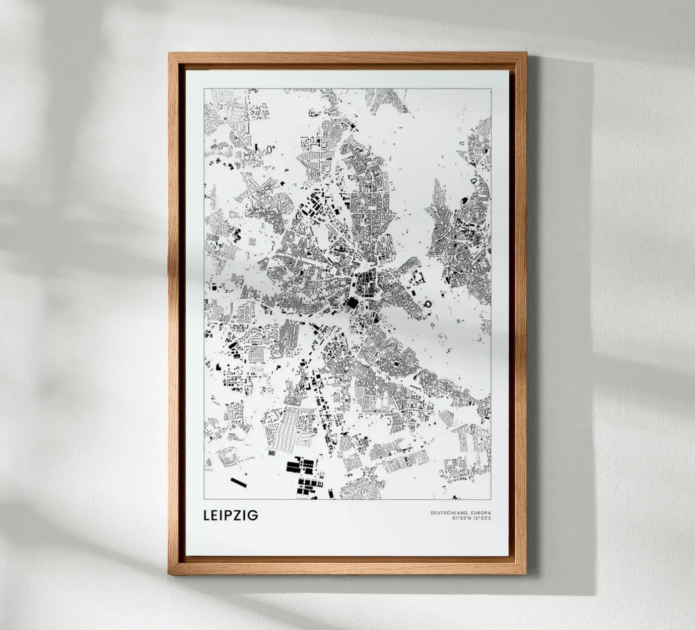 Leipzig canvas van The Cartography Collection
