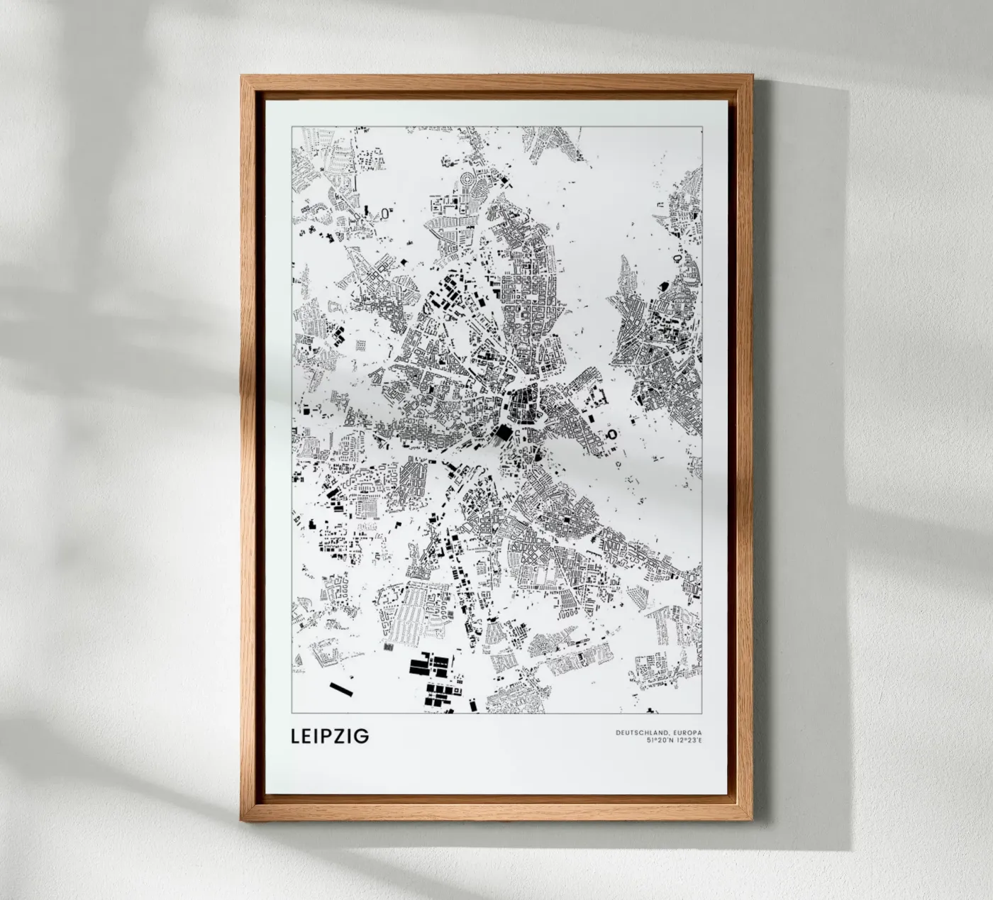 Leipzig Leinwand von The Cartography Collection