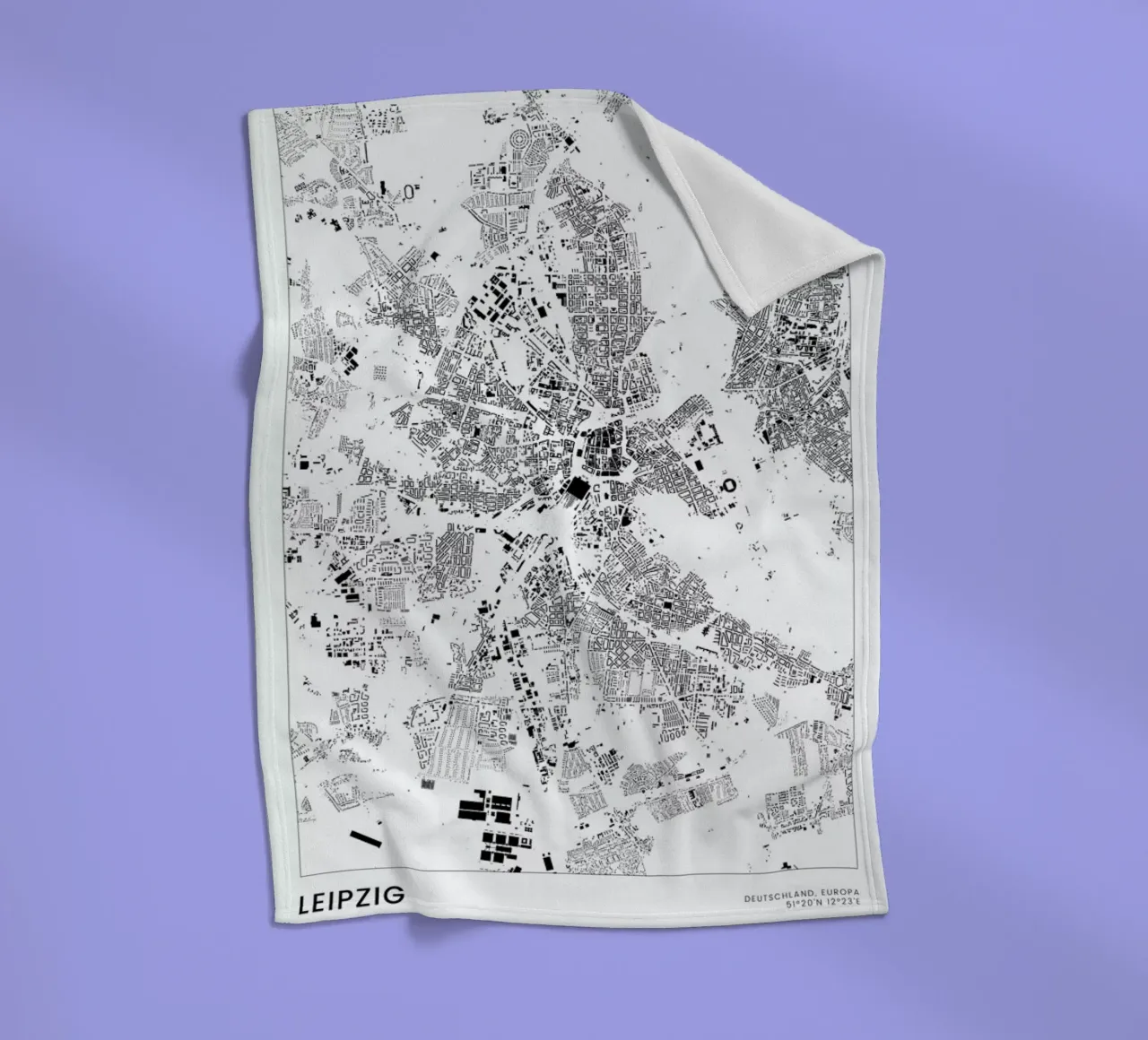 Leipzig fleecedeken van The Cartography Collection