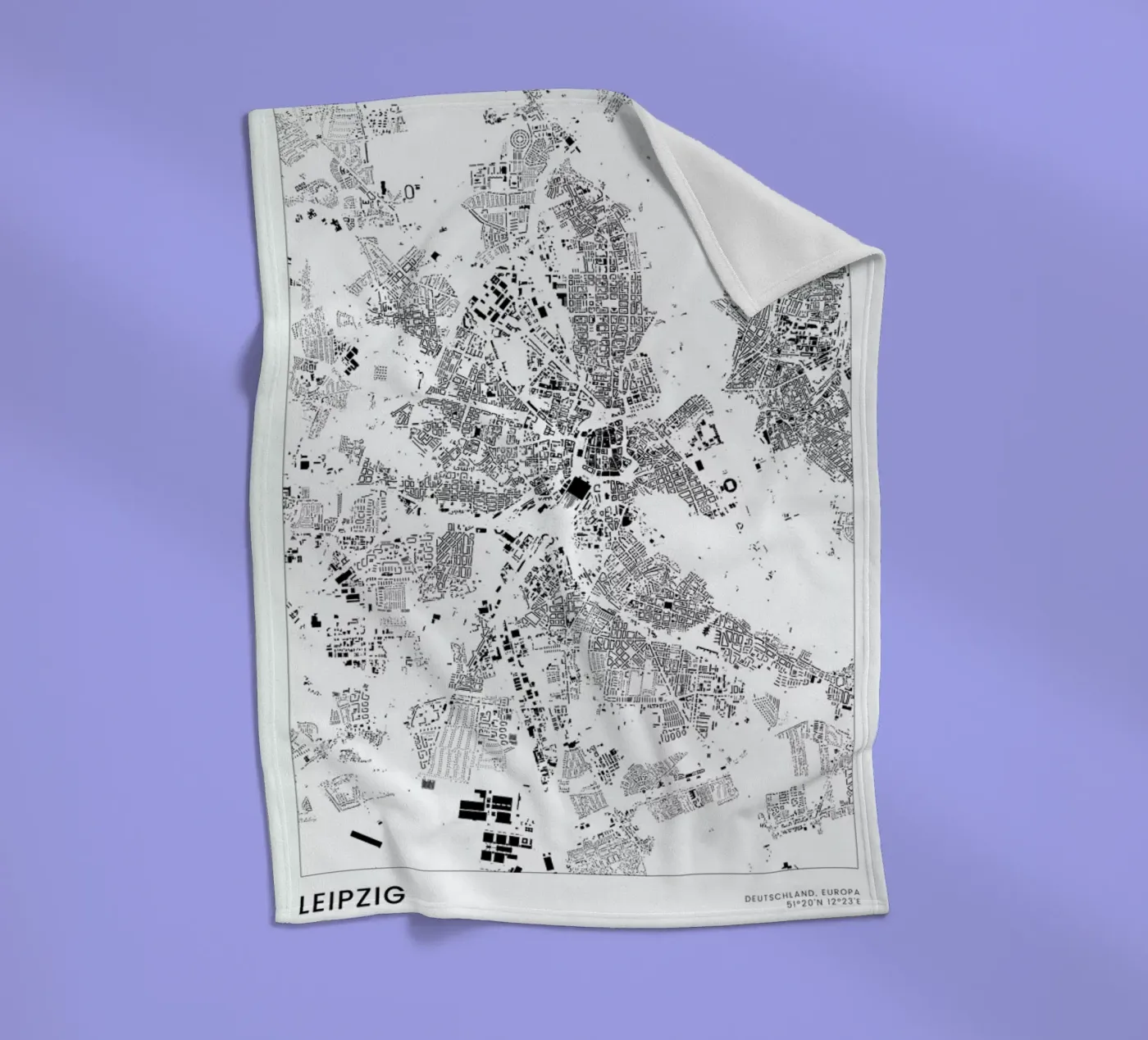 Leipzig coperta in pile da The Cartography Collection